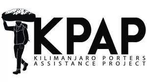 Logo of the Kilimanjaro Porters Assistance Project (KPAP) featuring a silhouette of a porter carrying a large load.